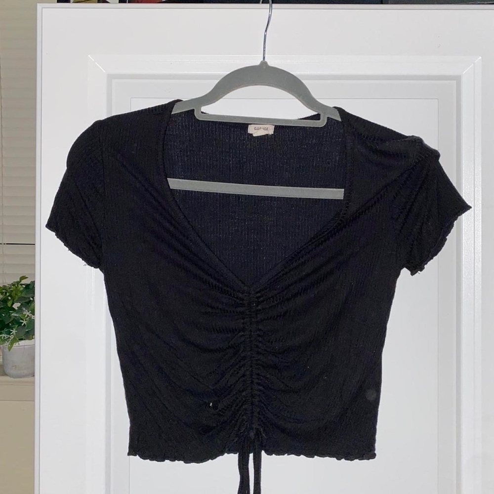 Garage Black Crop Top